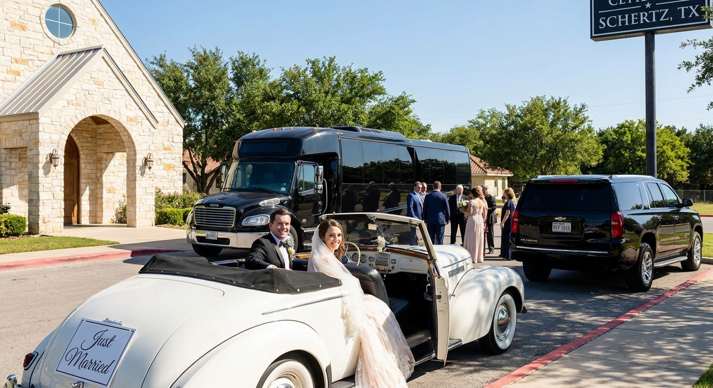 Wedding Transportation in Schertz That Fits Your Big Day