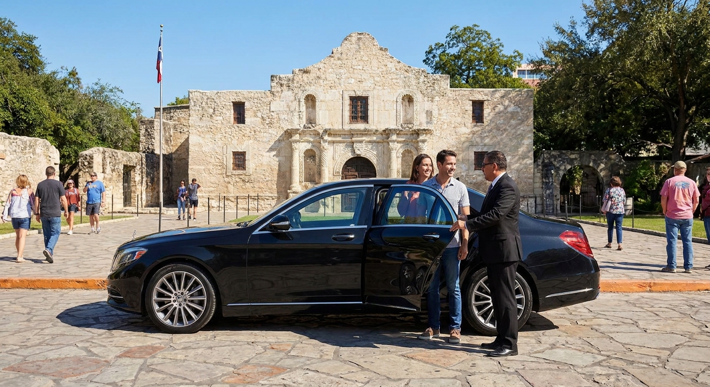 Private car service in San Antonio providing comfortable and stress-free day trips