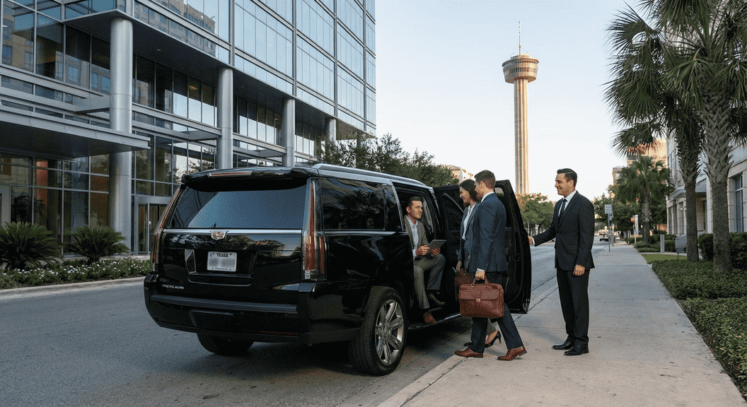 Luxury transportation for business clients in San Antonio - executive vehicles, professional chauffeurs, and premium service
